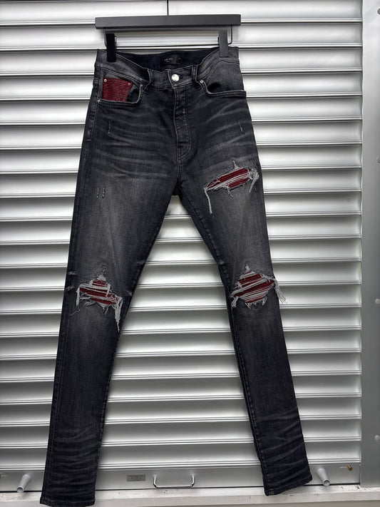 Amiri MX1 Red Velvet Patch - 32