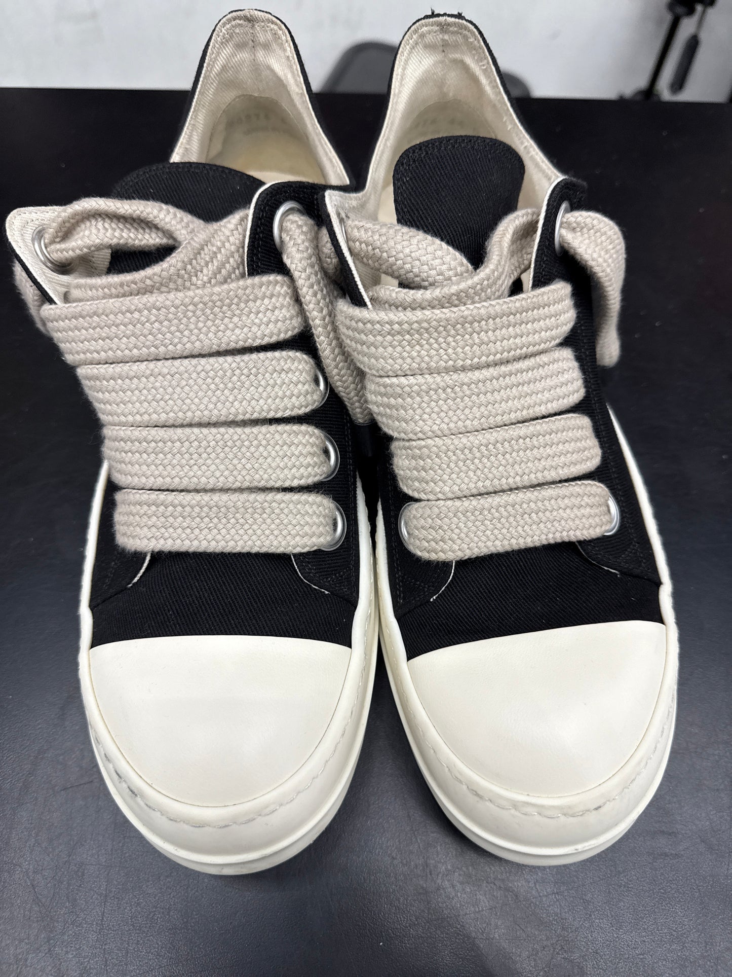 Rick Owen DRKSHDW Ramone Black Jumbo Lace Low (U) - 44(11) (NB)