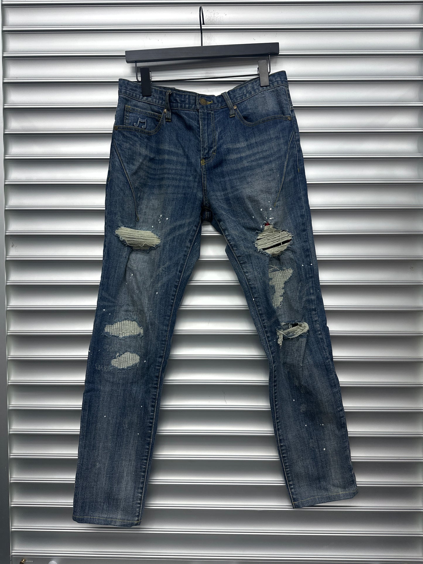 Number (N)ine Distressed Paint Splatter Jeans - 33