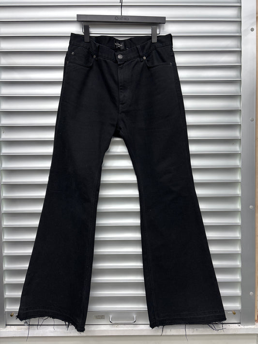 Balenciaga Black Flare Denim - L