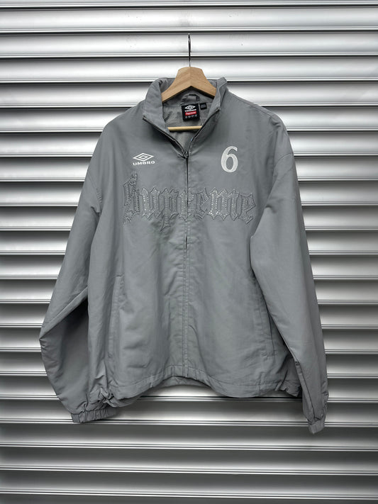 Supreme Grey Umbro Track Jacket - M