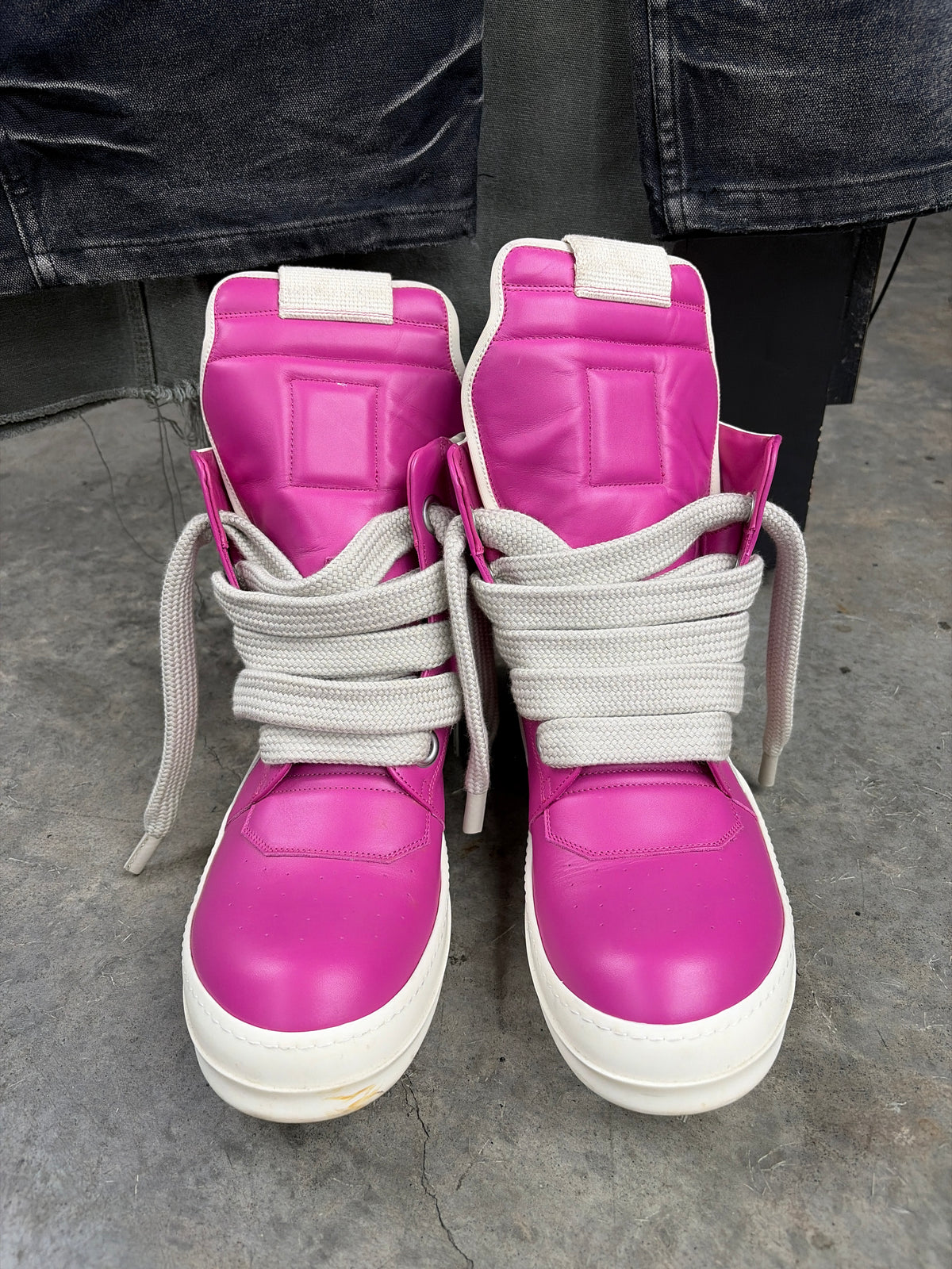 Rick Owen Geobasket Jumbo Lace Hot Pink (U) - 44(11) (NB)**