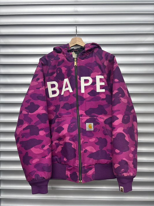 Bape Carhartt Zip Up Hooded Jacket - L*