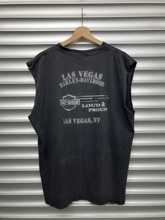 Vintage Harley Snake Cutoff Tee - XL*