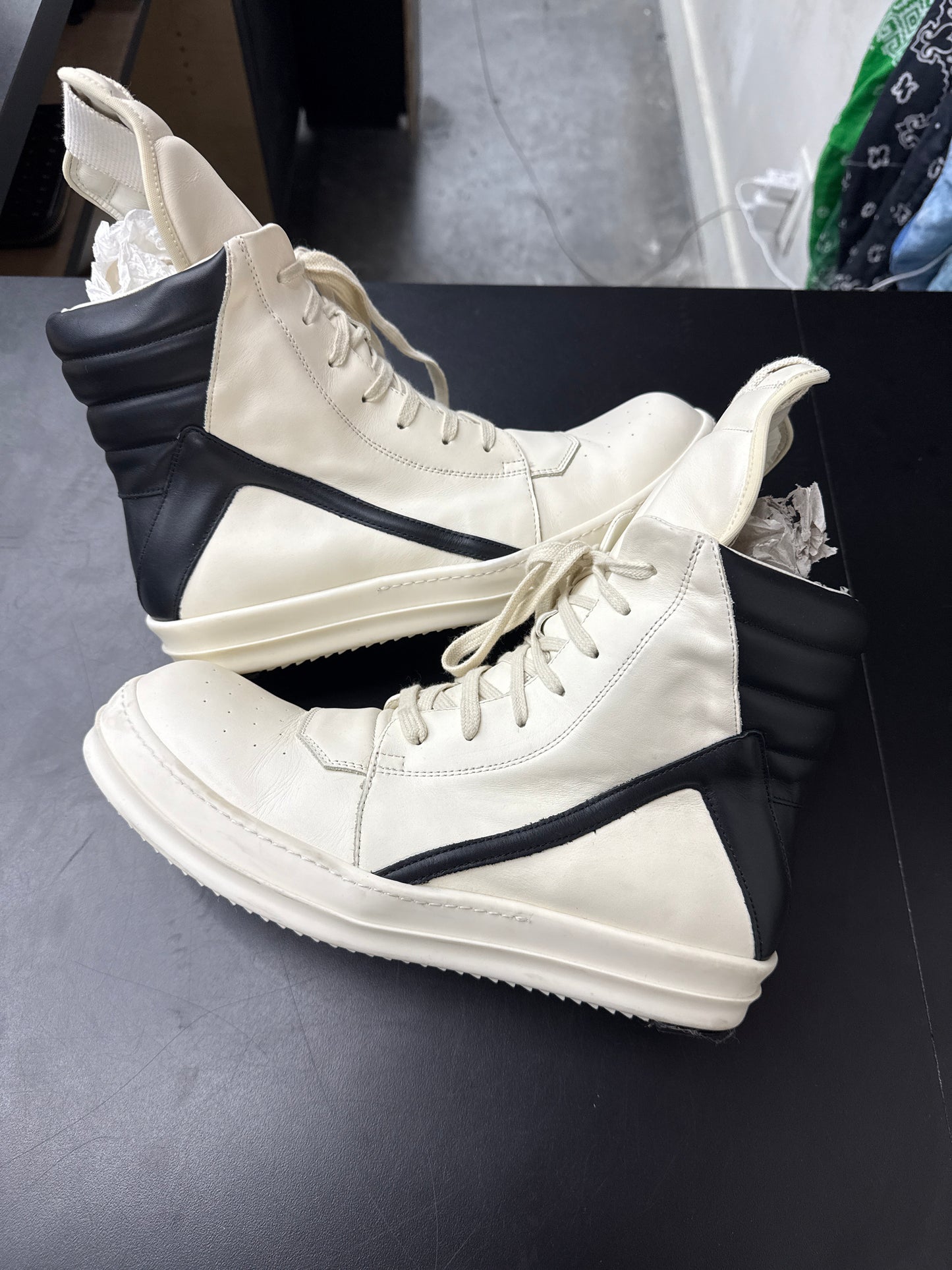 Rick Owen Geobasket Milk/Black (U) - 44.5 (NB)