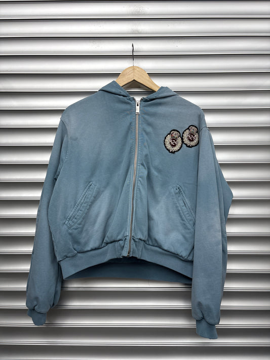 424 Sky Blue Crest Hoodie - S**