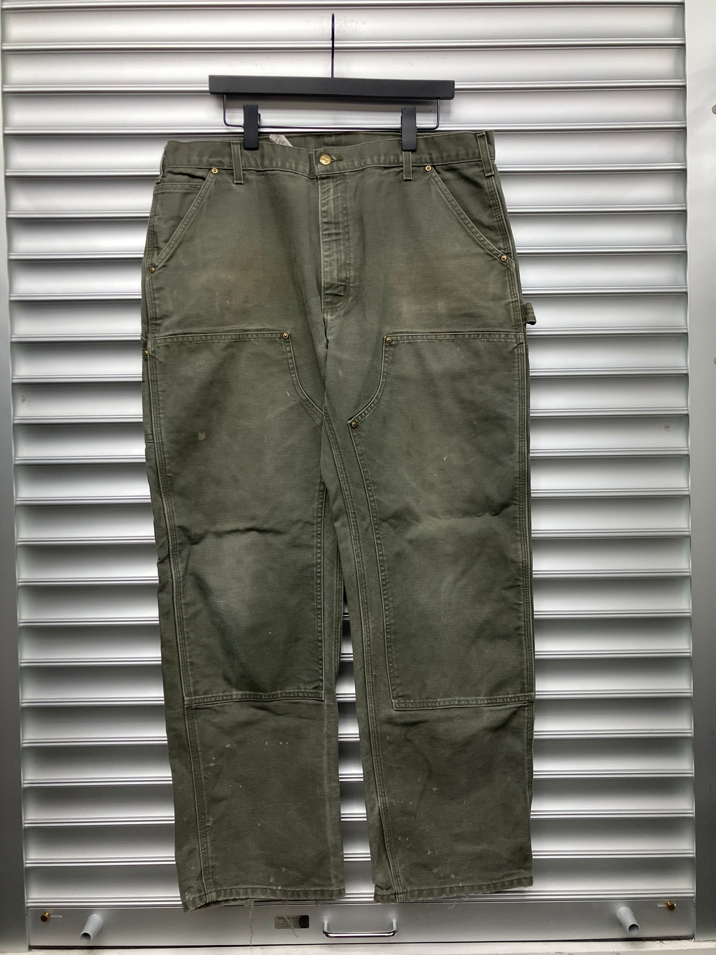 Vintage Sage Green Carhartt Double Knees - 38