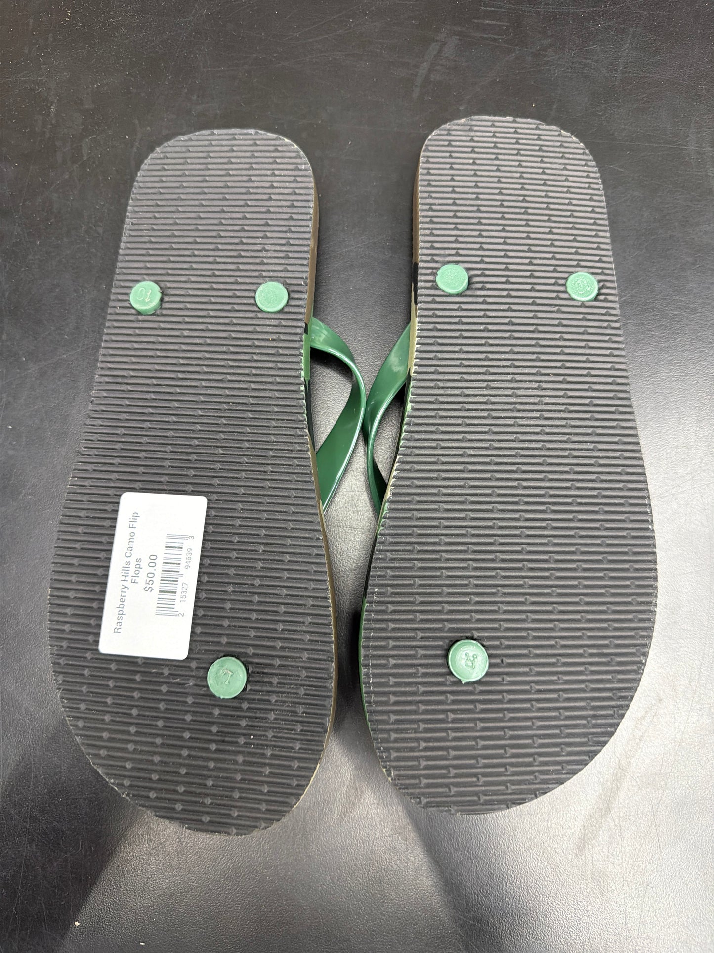 Raspberry Hills Camo Flip Flops