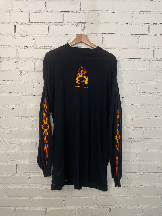 Balenciaga Unity Flame Logo Long Sleeve - 1