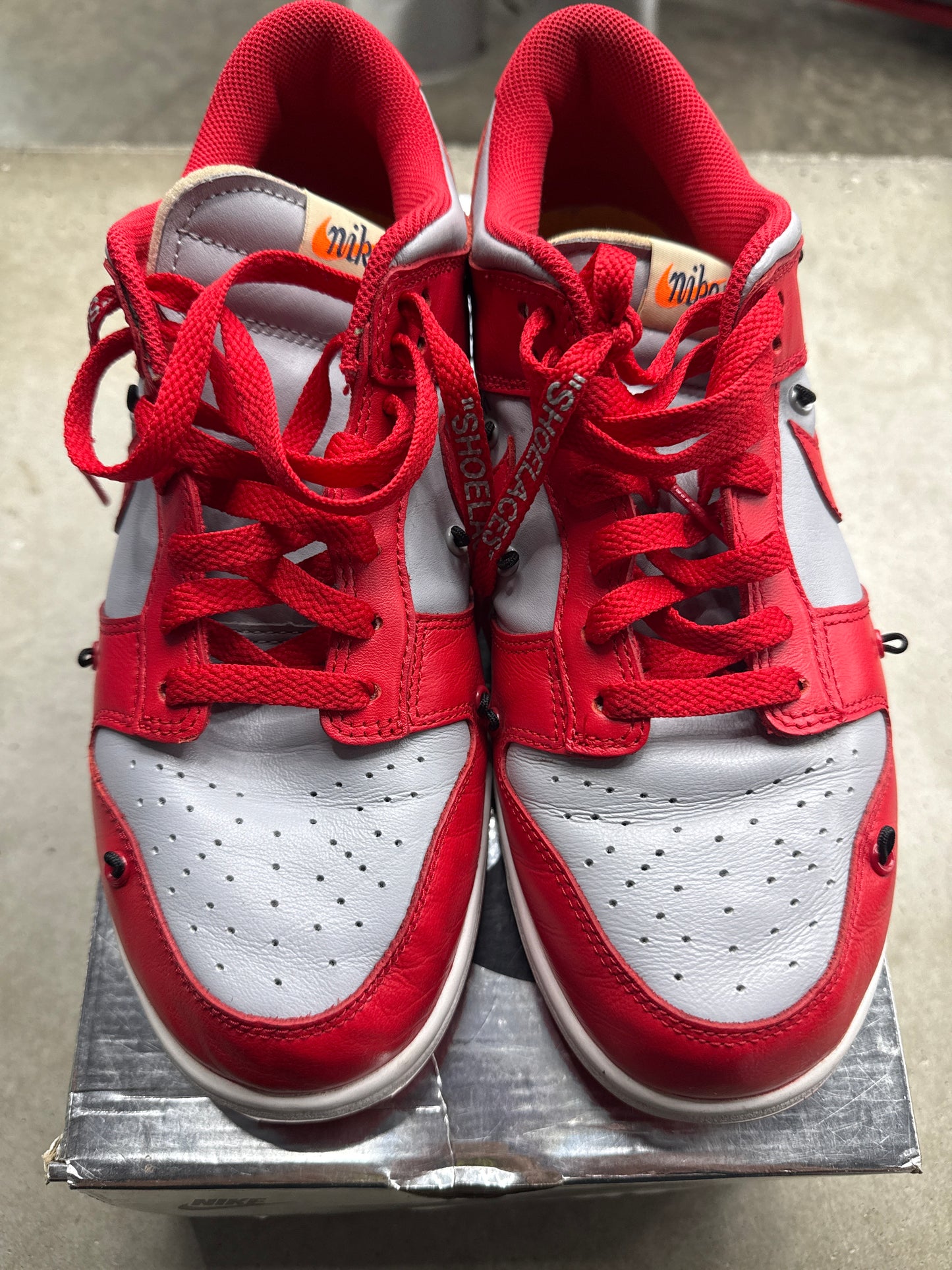 Dunk Low Off White University Red (U) - 8.5M
