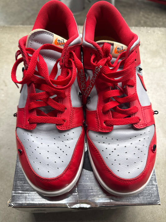 Dunk Low Off White University Red (U) - 8.5M