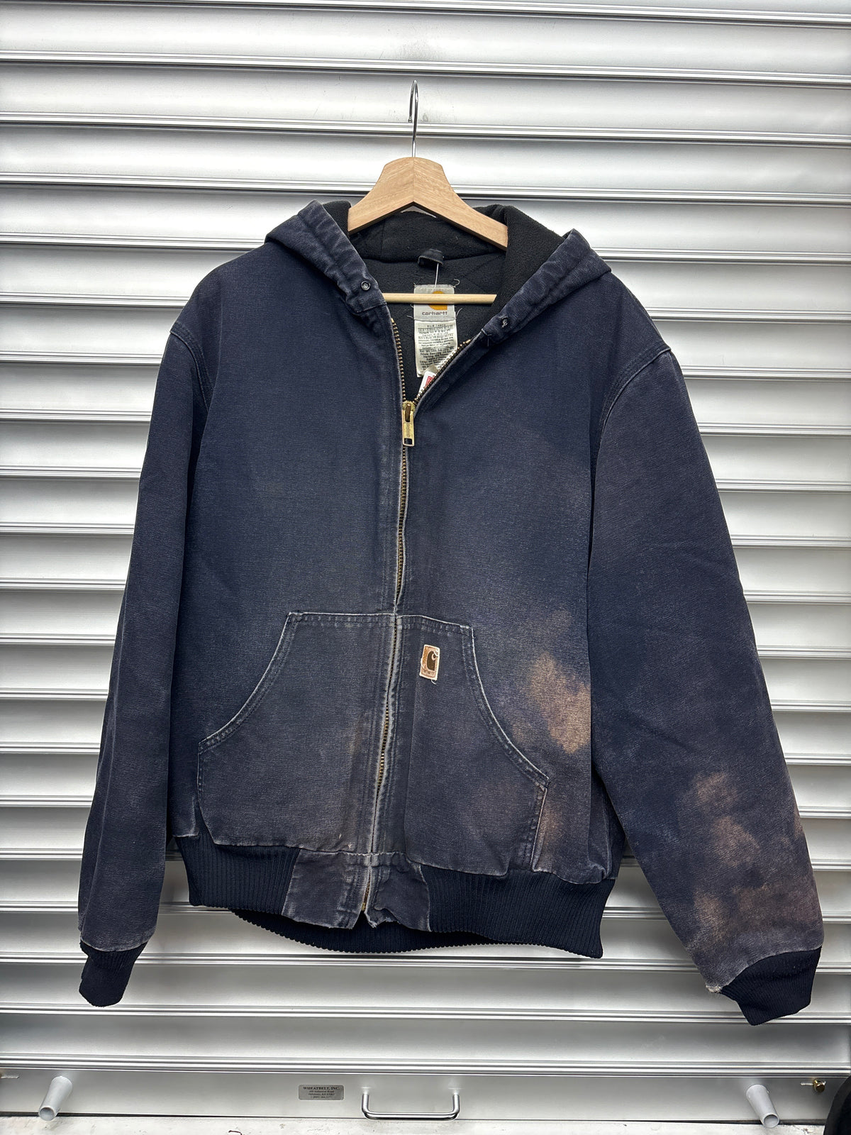 Vintage Carhartt Navy Hooded Jacket - M**