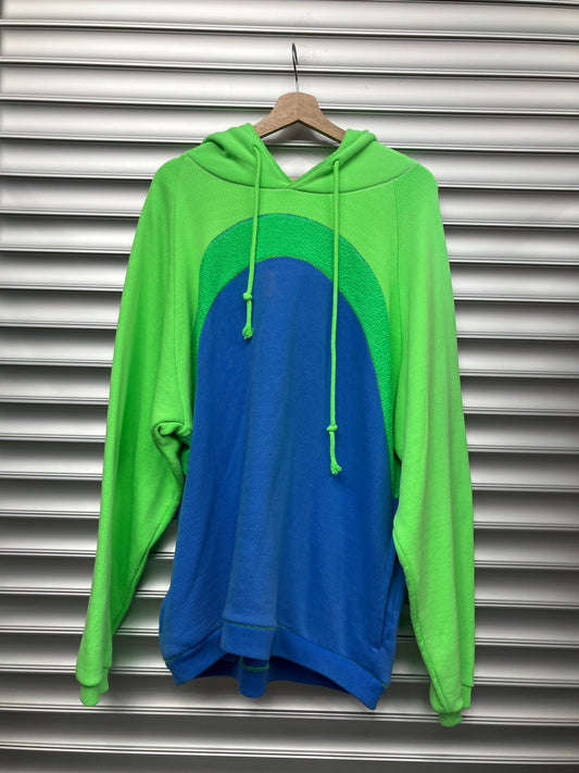 ERL Green Blue Swirl Hoodie - M