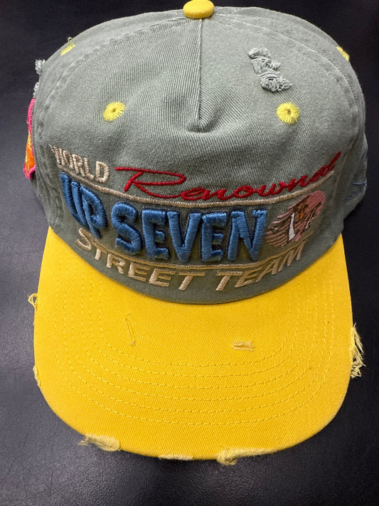Up Seven Yellow/Jade Hat