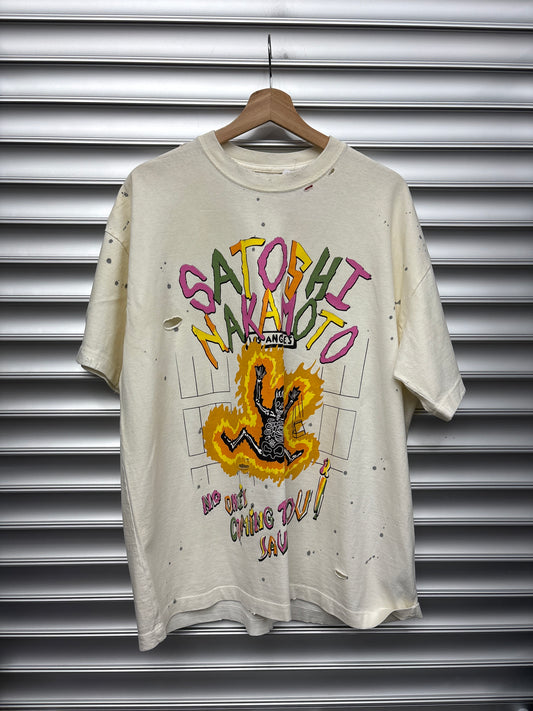 Satoshi Nakamoto Flaming Skeleton Tee - M**