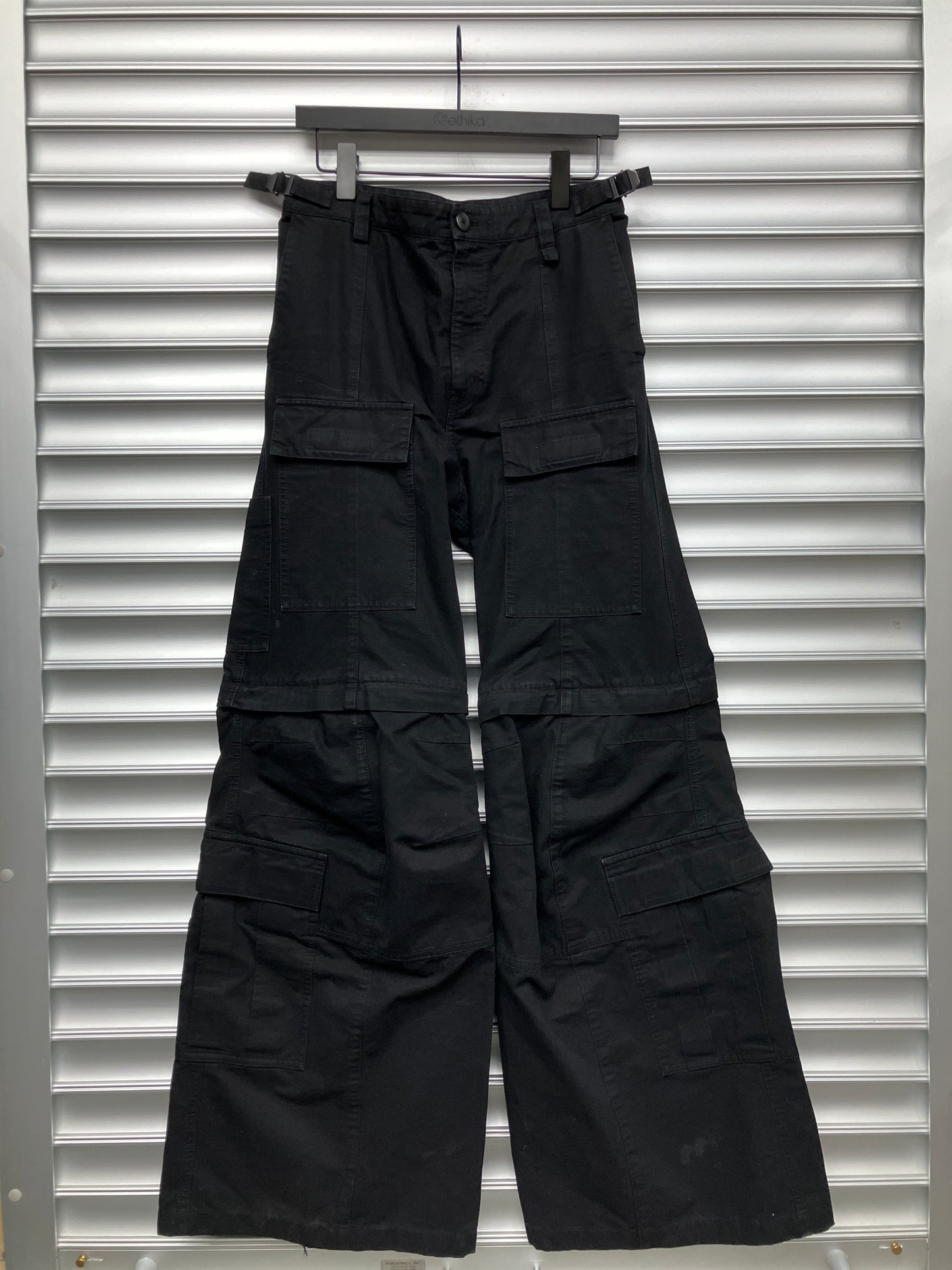 Balenciaga Convertible Cargo Flare Denim - S