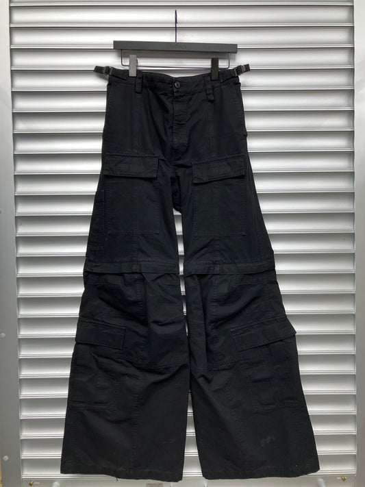 Balenciaga Convertible Cargo Flare Denim - S