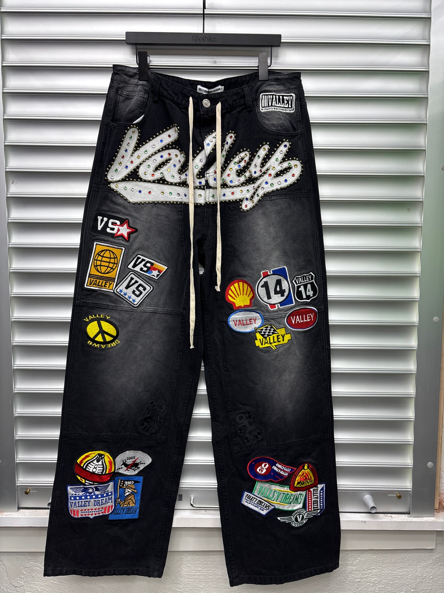 Vale Rhinestone Patch Denim - 34