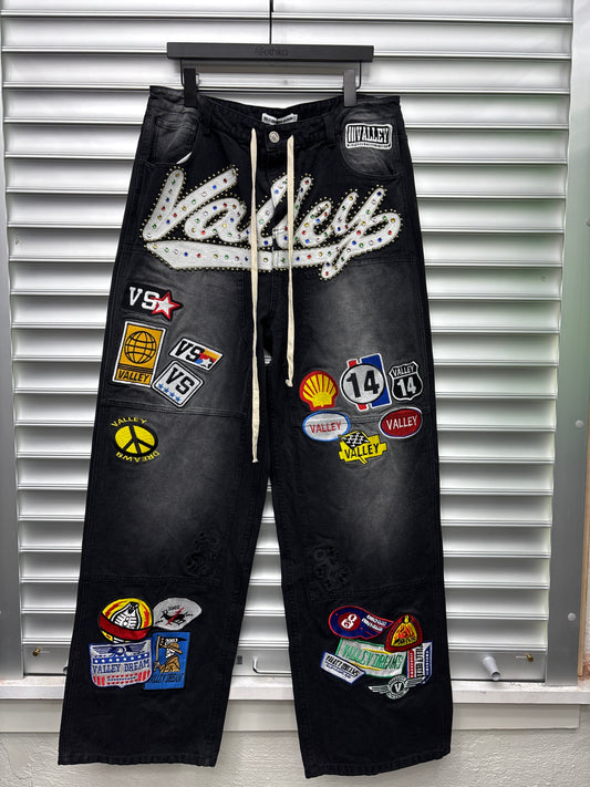 Vale Rhinestone Patch Denim - 34