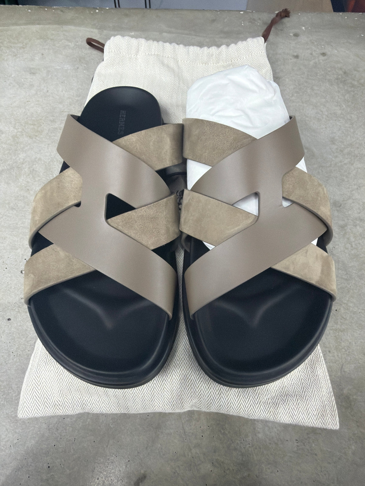 Hermes Kazmir Sandal Grey - 43(10) (NB)**