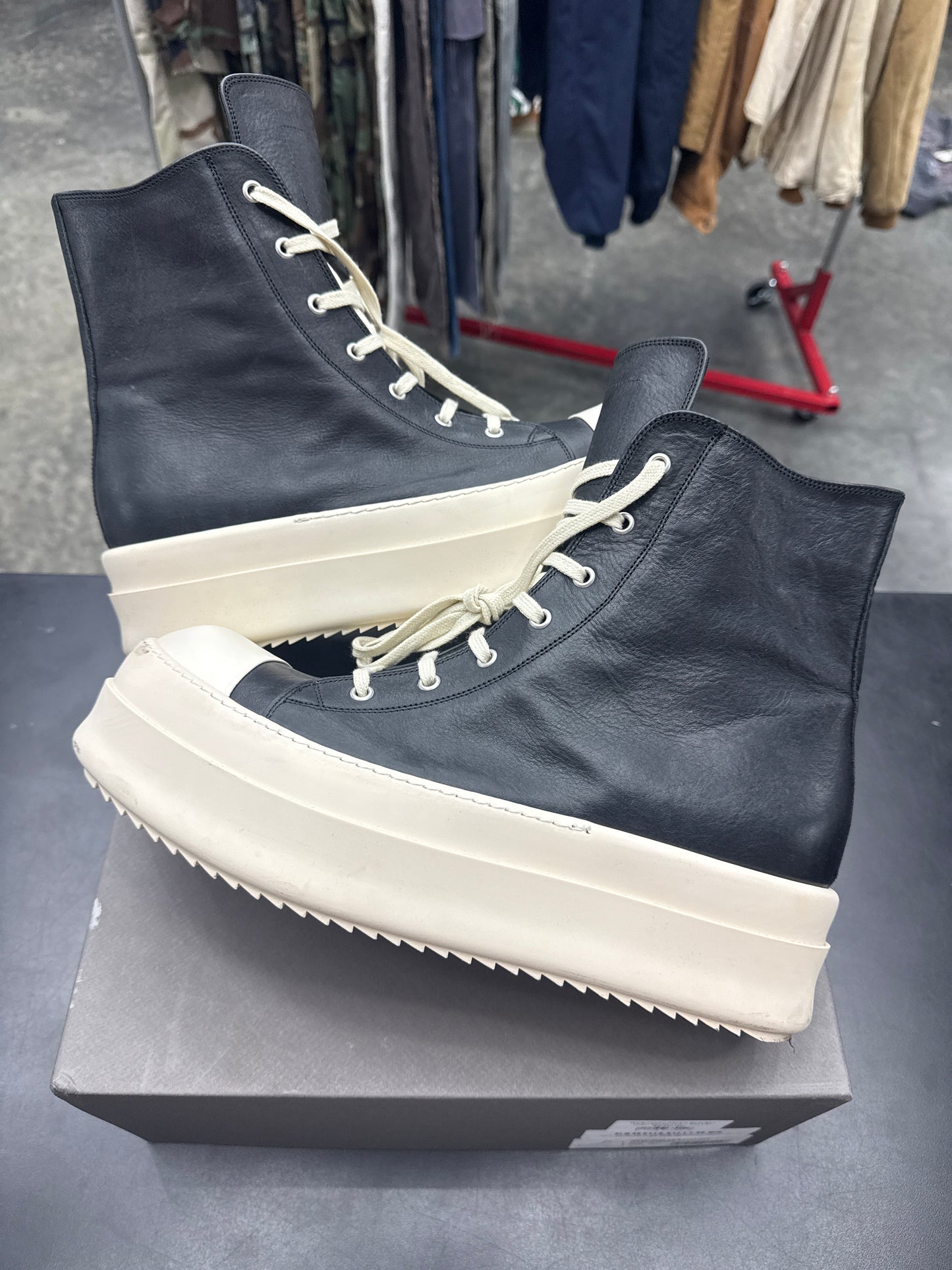 Rick Owen Mega Bumber High Black (U) - 46(13)