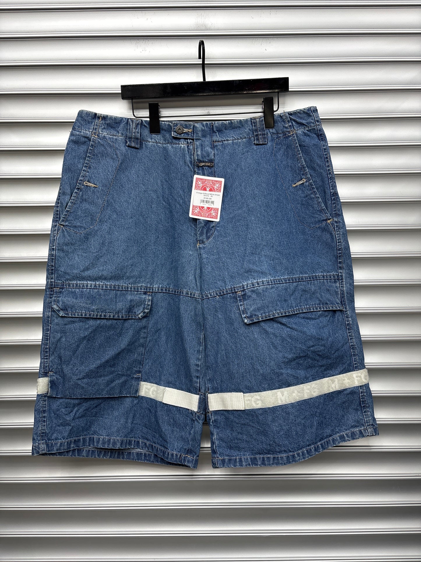 Vintage Girbaud White Stripe Shorts - 40