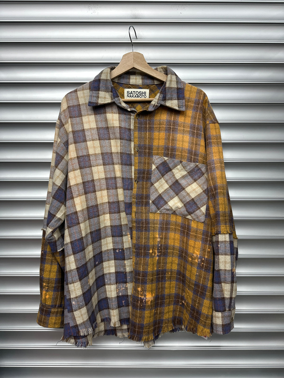 Satoshi Nakamoto Brown/Tan Flannel - L**