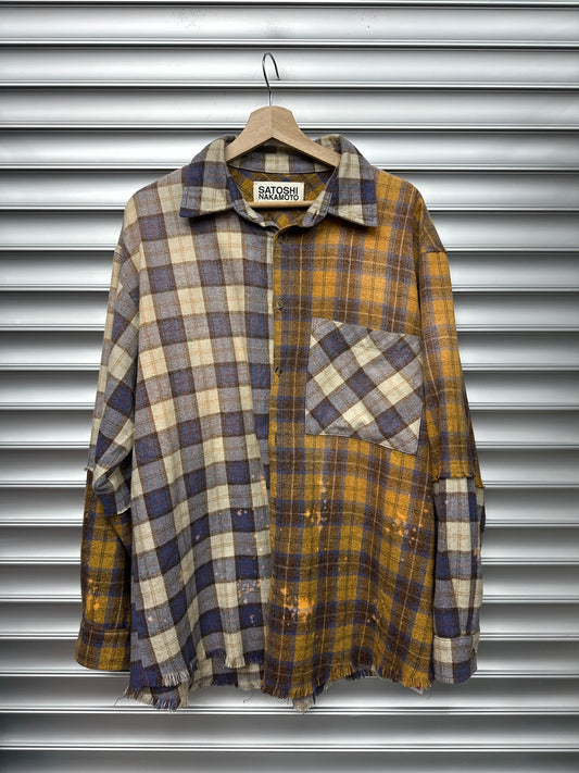 Satoshi Nakamoto Brown/Tan Flannel - L**
