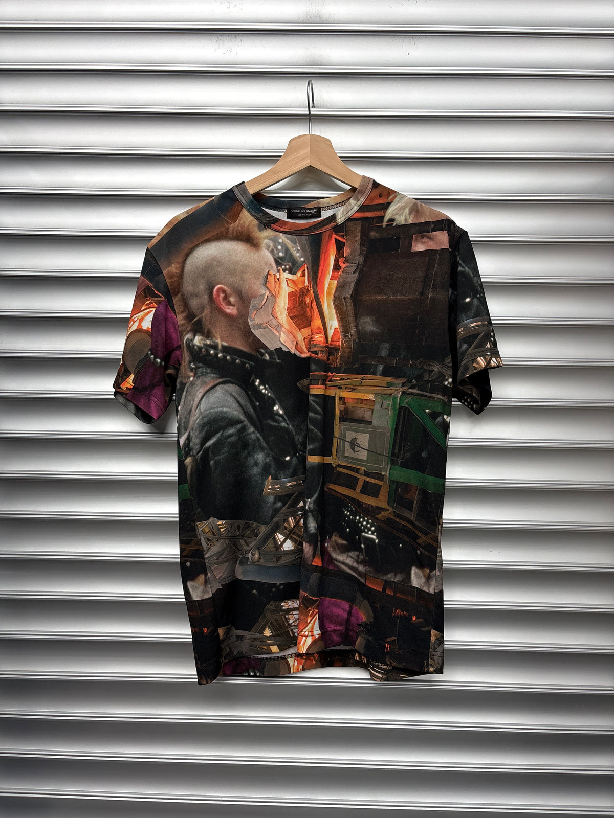 CDG Mesh All Over Print Shirt - M**