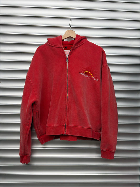 Raspberry Hills Red Zip Up - S