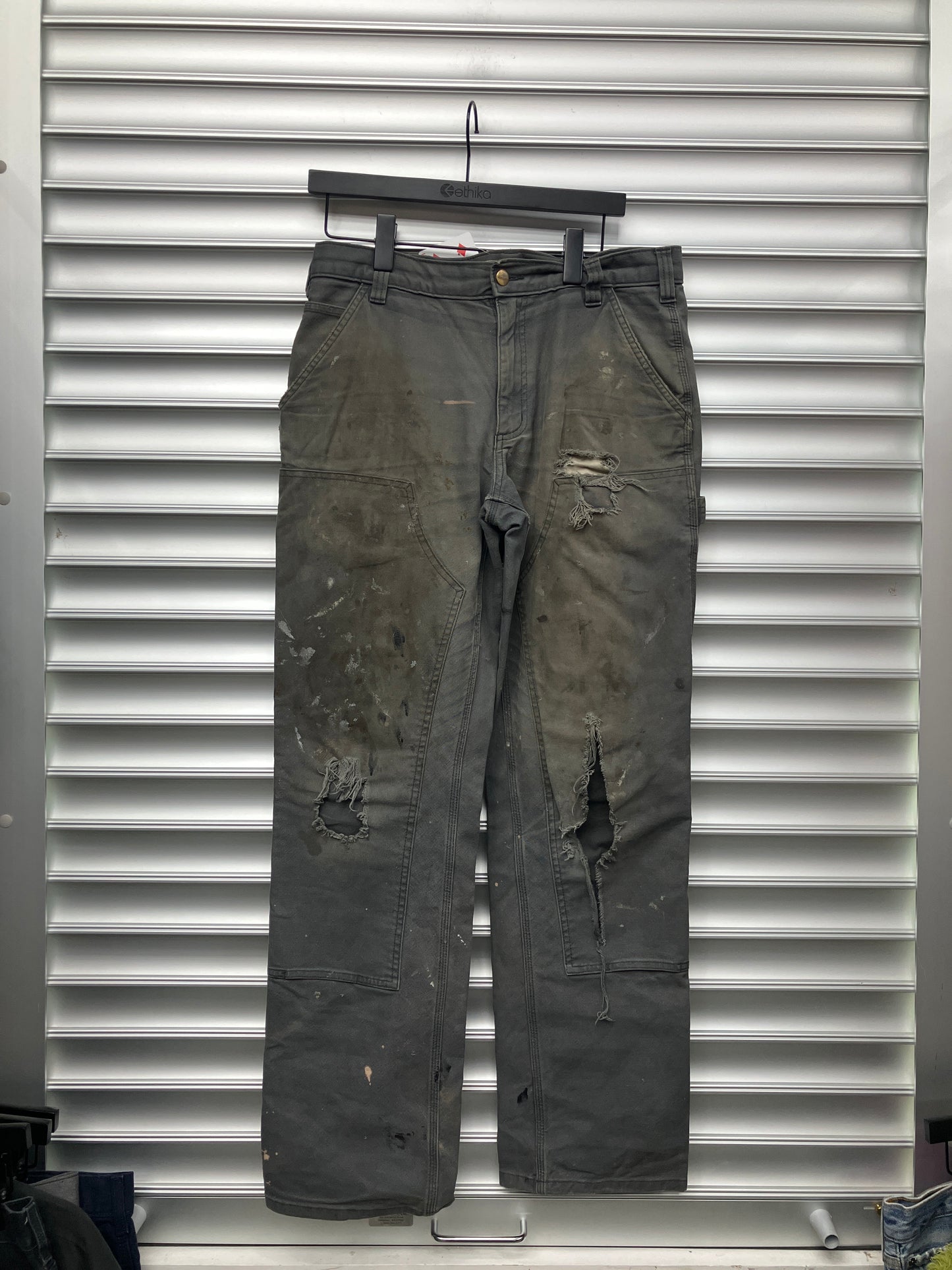 Vintage Grey Carhartt Double Knees - 32