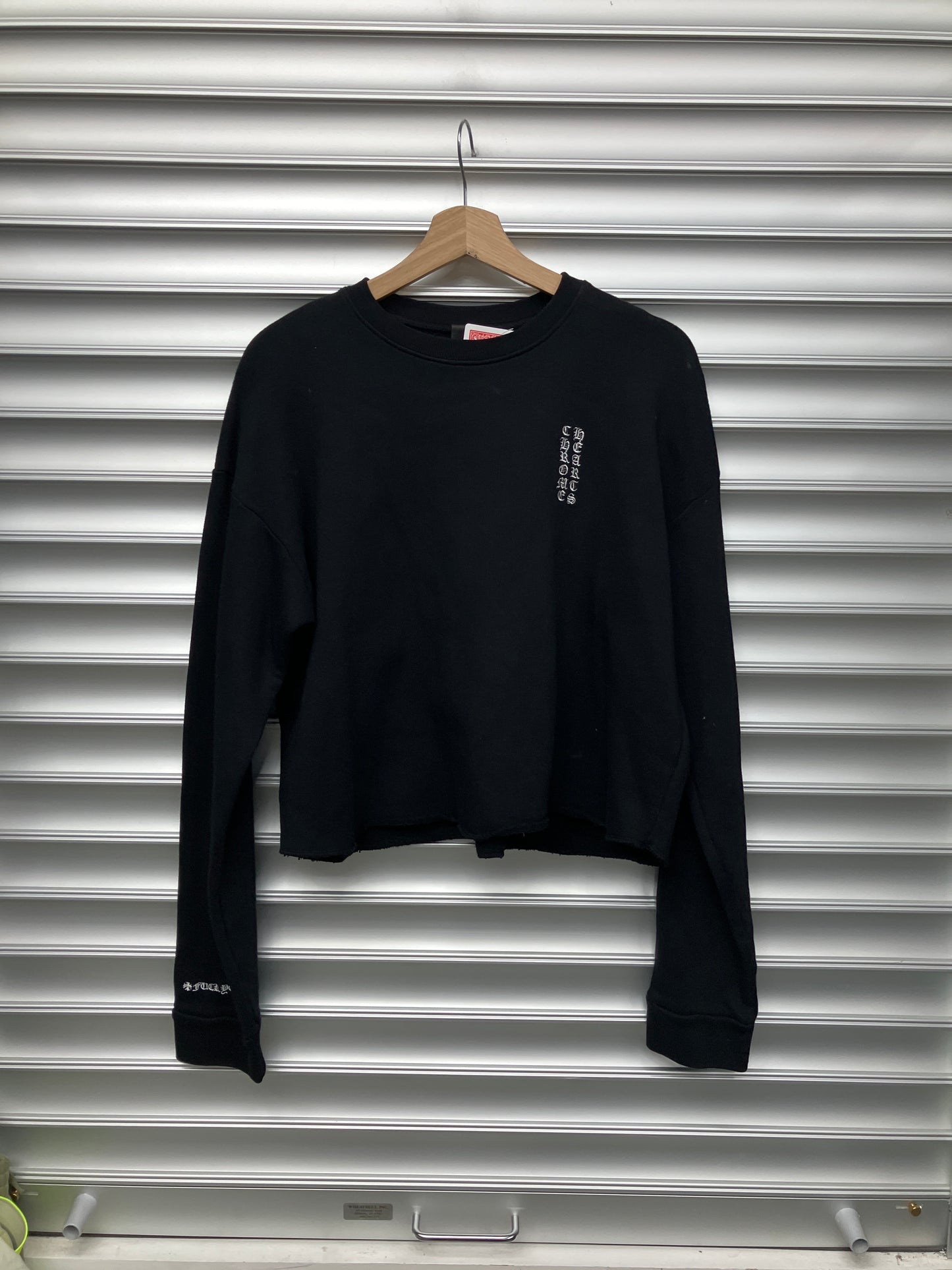Chrome Heart Black Cropped Sweater - L