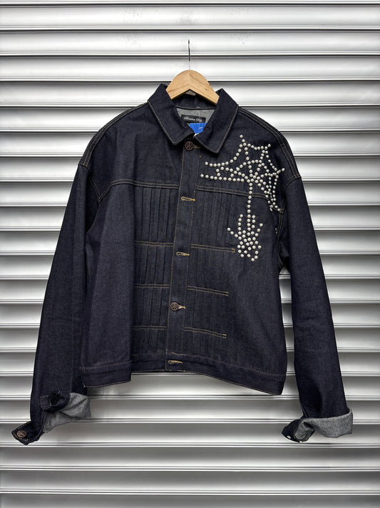 Boredom Kills Studded Denim Jacket - L**
