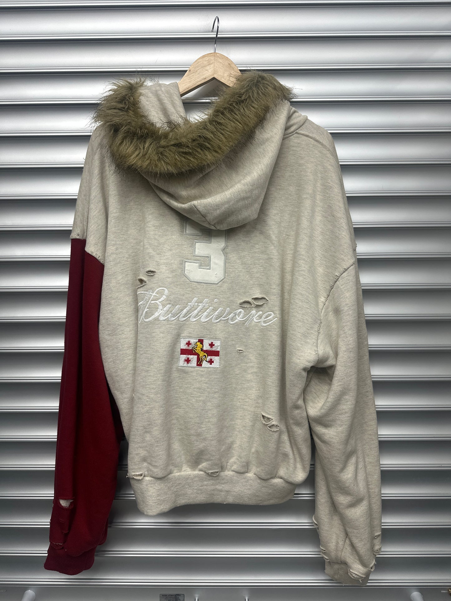 Protocol Index Rabbit Fur Zip Up Hoodie - 2