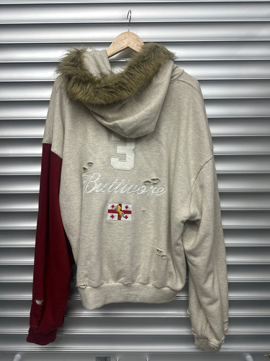 Protocol Index Rabbit Fur Zip Up Hoodie - 2**