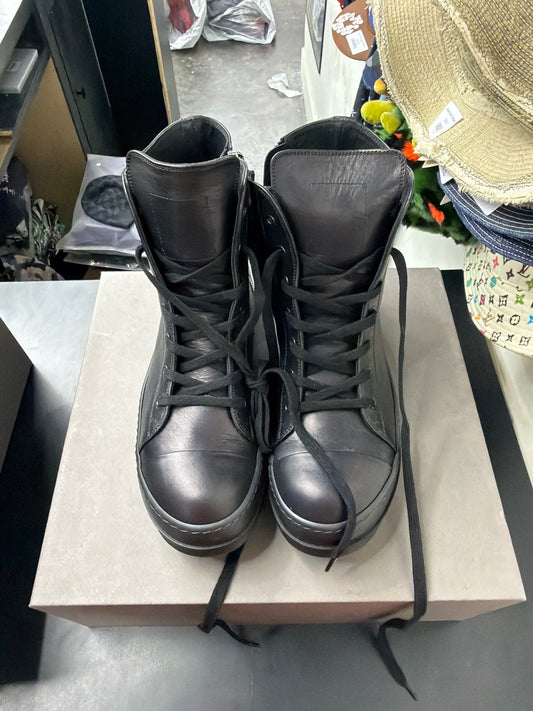 Rick Owen High Triple Black (U) - 43.5