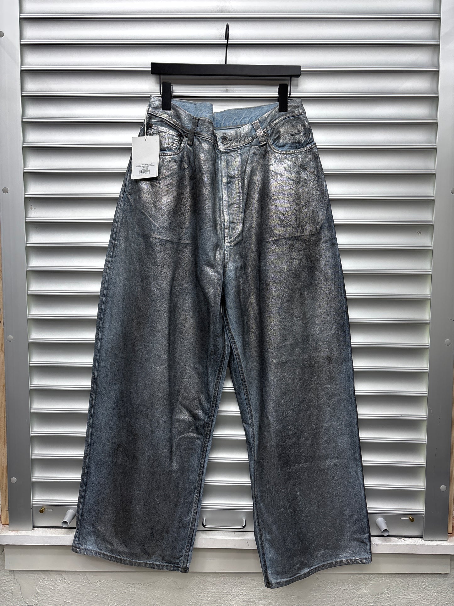 Brand New Acne Studios Metallic Wash Baggy Denim - 50 (32)