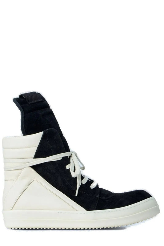 Rick Owen Geobasket Black/White Suede - 44(11)