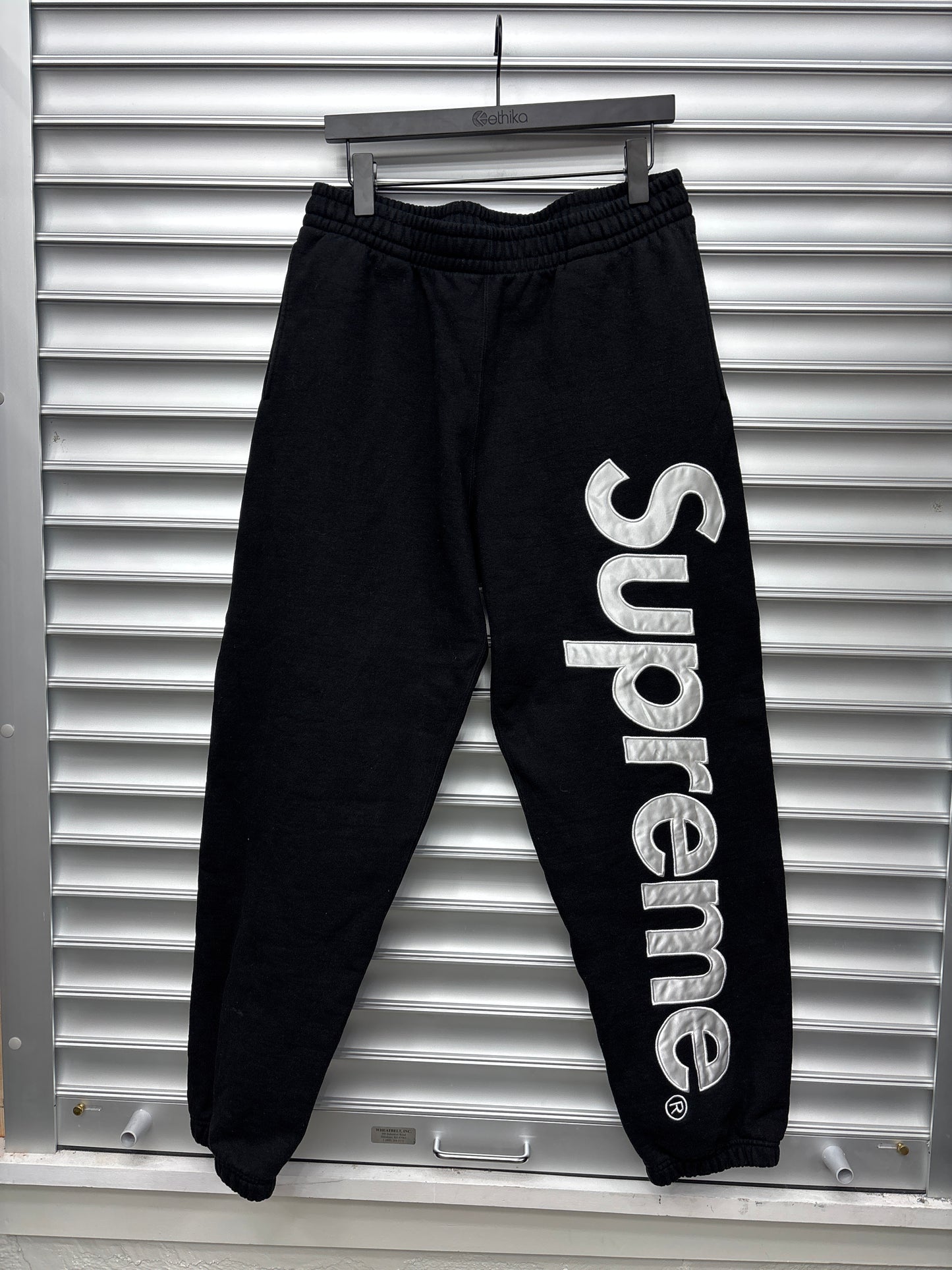 Supreme Satin Logo Sweatpants - M
