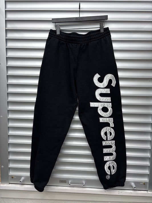 Supreme Satin Logo Sweatpants - M