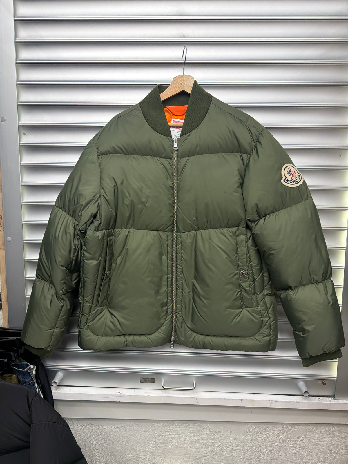 Moncler Green Puffer Bomber Jacket - 3**