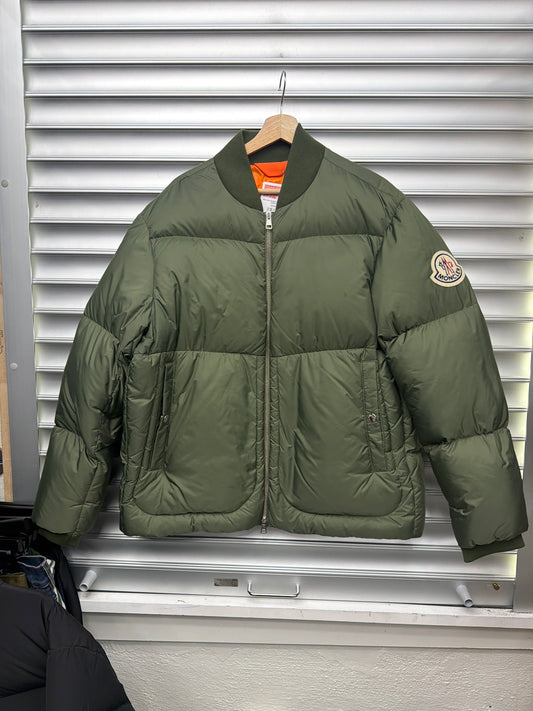 Moncler Green Puffer Bomber Jacket - 3**