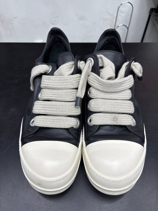 Rick Owen Jumbo Lace Black Leather (U) - 46(13) (NB)
