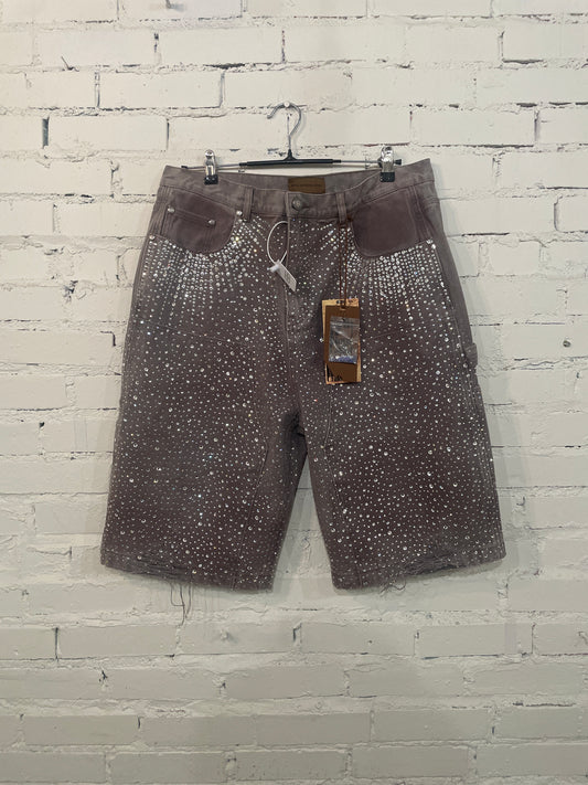 BORC Dazzling Denim Shorts Grey - XL
