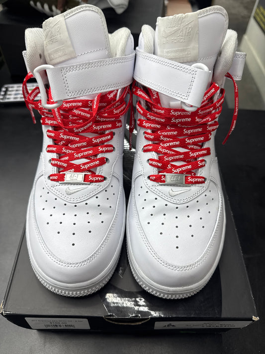 AF1 Supreme Mid White (U) - 8.5M