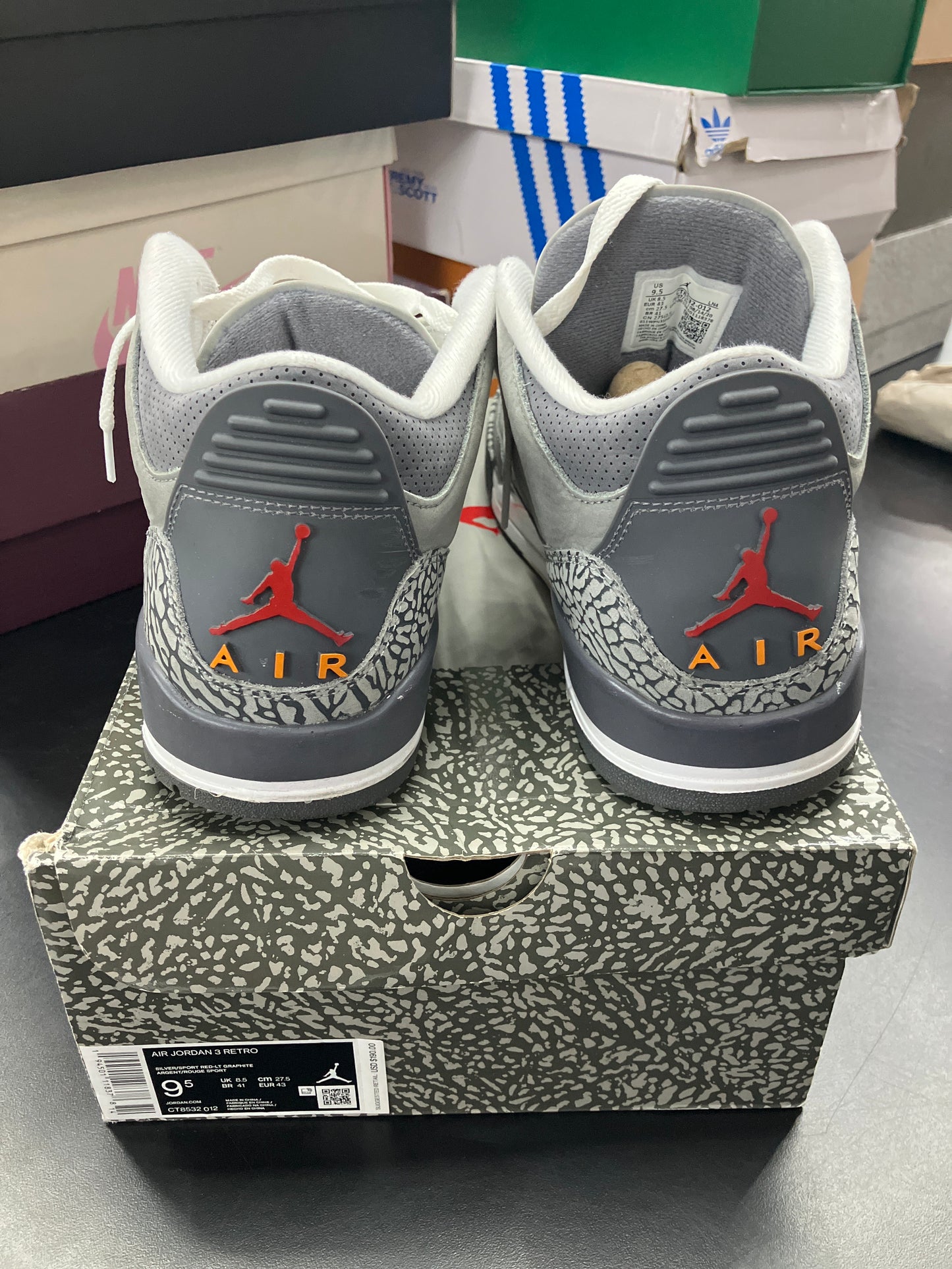 AJ3 Wolf Grey (U) - 9.5M