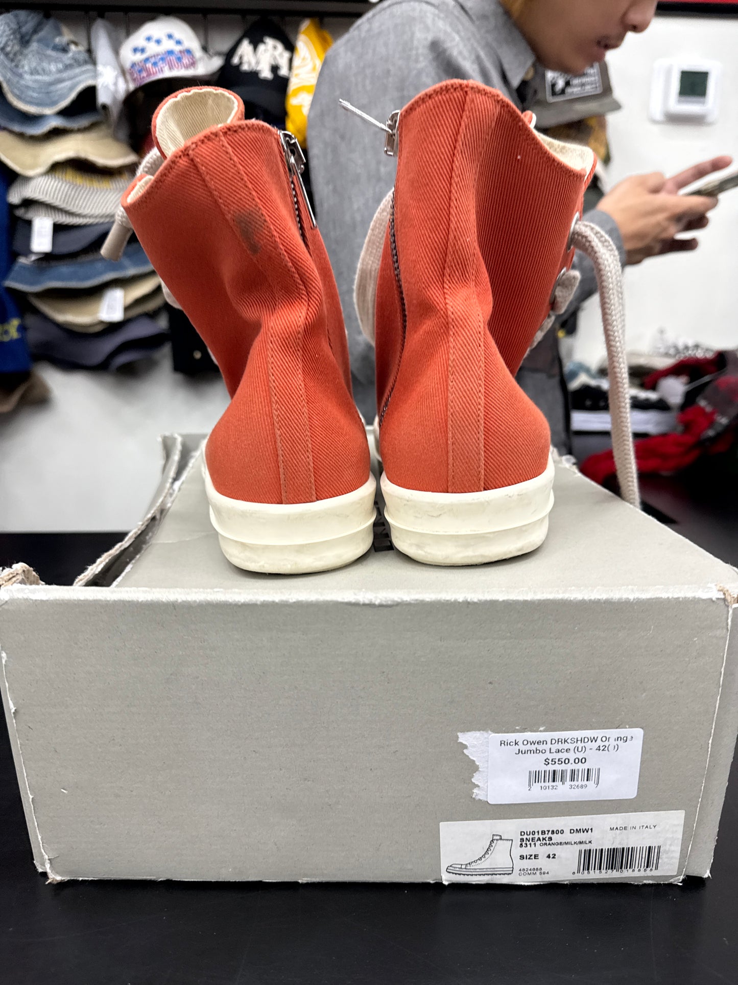 Rick Owen DRKSHDW Orange Jumbo Lace (U) - 42(9)