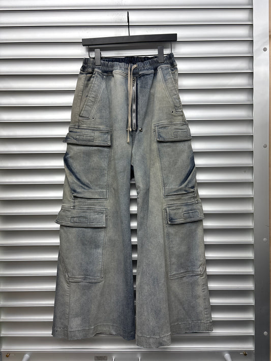 Rick Owens Minareal Pearl Cargo Pant - S**