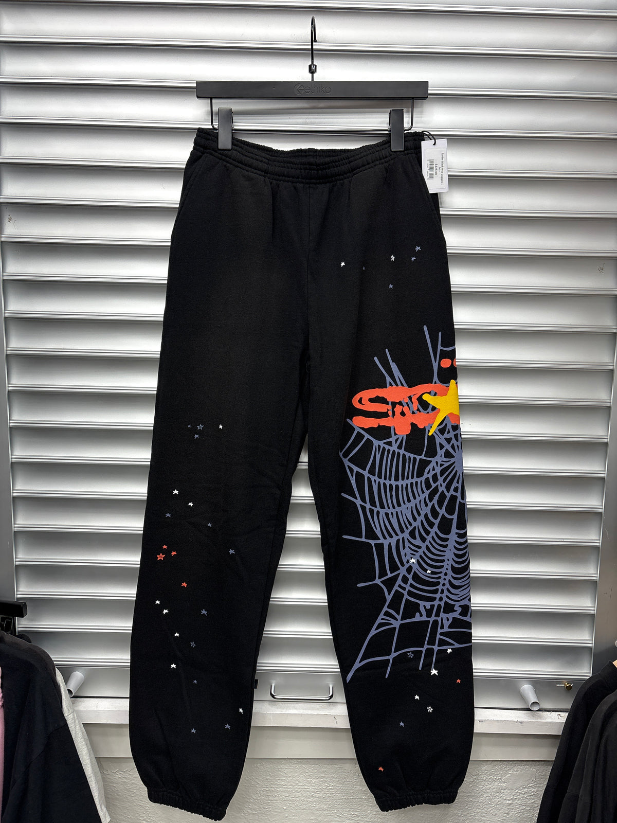 Spider Black Web Joggers - M**