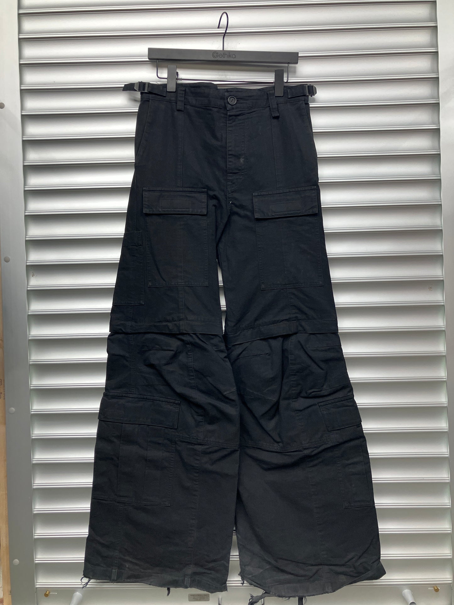 Balenciaga Convertible Cargo Flare Denim - XS